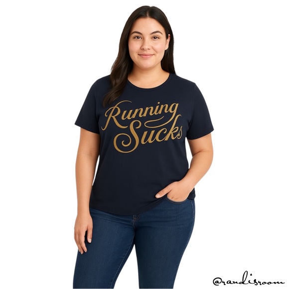 NWOT Nike “Running Sucks” Slim Fit Short Sleeve T-Shirt Women’s Size XL - Picture 16 of 16